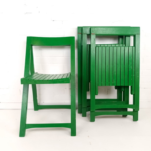 4x Vintage-Klappstuhl