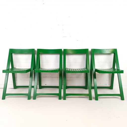4x Vintage-Klappstuhl