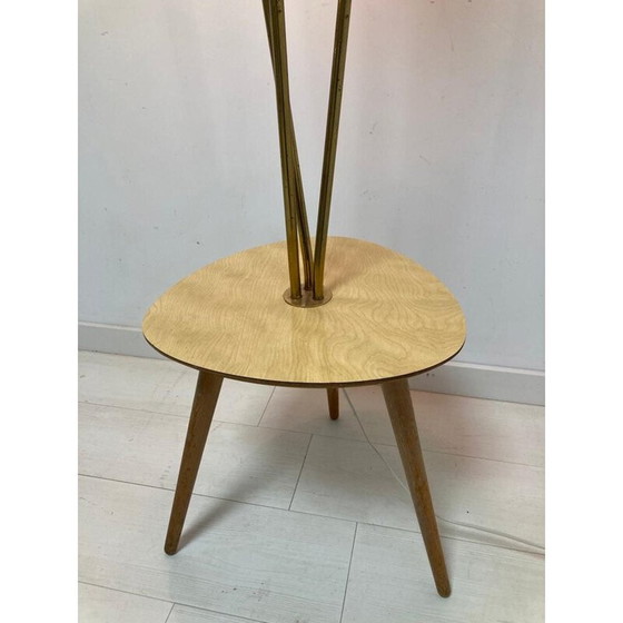 Image 1 of Vintage Stehlampe aus Messing und Formica, 1950-1960