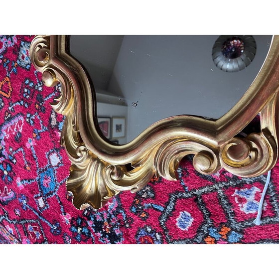 Image 1 of Vintage Barockspiegel aus vergoldetem Holz