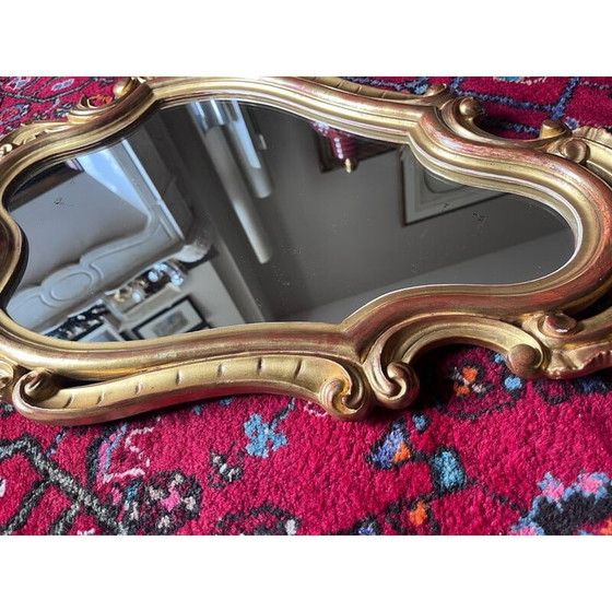 Image 1 of Vintage Barockspiegel aus vergoldetem Holz