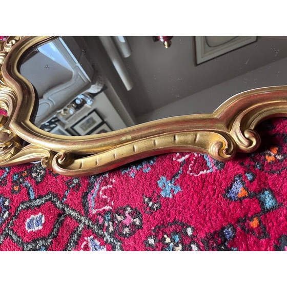 Image 1 of Vintage Barockspiegel aus vergoldetem Holz