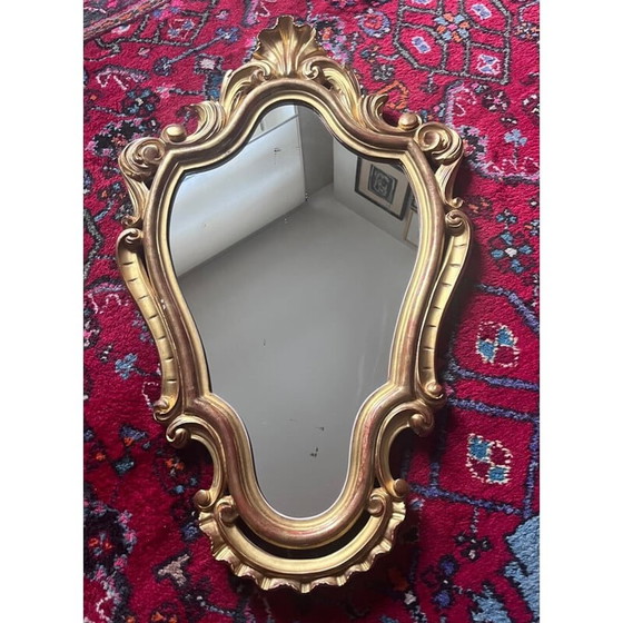 Image 1 of Vintage Barockspiegel aus vergoldetem Holz