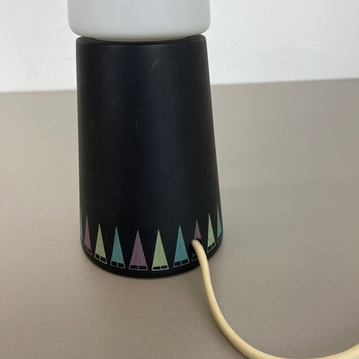 Vintage Tischlampe aus Glas und Holz von Hans-Agne Jakobsson Ab, Schweden 1960er Jahre