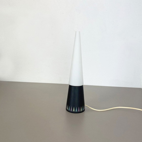 Image 1 of Vintage Tischlampe aus Glas und Holz von Hans-Agne Jakobsson Ab, Schweden 1960er Jahre