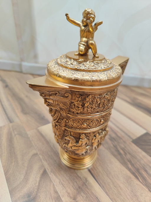 2X Reich Verzierter Krug, Vermutlich Aus Messing