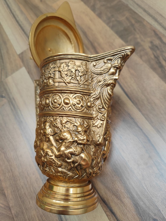 Image 1 of 2X Reich Verzierter Krug, Vermutlich Aus Messing