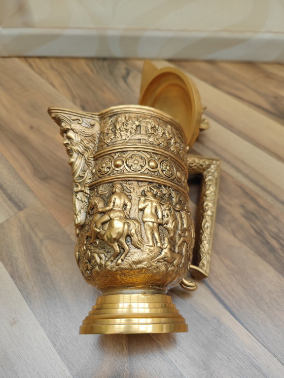 Image 1 of 2X Reich Verzierter Krug, Vermutlich Aus Messing