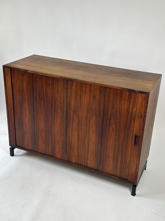 Image 1 of Mid-Century Dänischer Palisander Aktenschrank mit Tambour Tür, 1960S