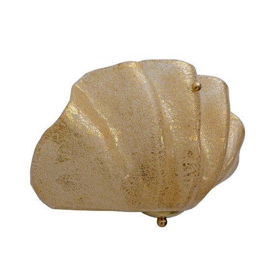 Image 1 of Paar Mid-Century Modern Style Muranoglas Shell Wandleuchter