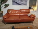 Italienisches Bacio-Sofa aus Leder