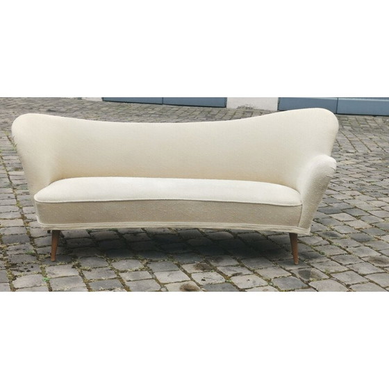Image 1 of Vintage skulpturale Meridienne Sofa schwedischen asymmetrischen Bogen 1960