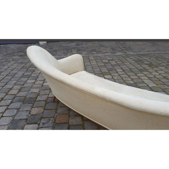 Image 1 of Vintage skulpturale Meridienne Sofa schwedischen asymmetrischen Bogen 1960