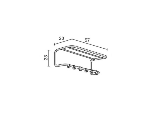 Gebr. van der Stroom Niederländische Originale, Modell Gispen 1011, Chrom-Garderobe