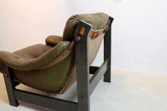 Image 1 of Sofa aus brasilianischem Holz und Leder, 1970er Jahre