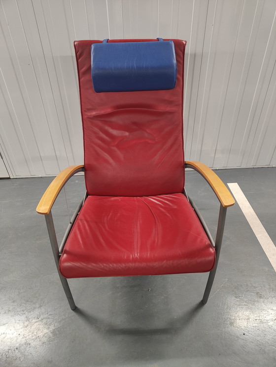 Image 1 of Ledersessel The Sit Chair von Kebe Danmark aus den 1980er Jahren.