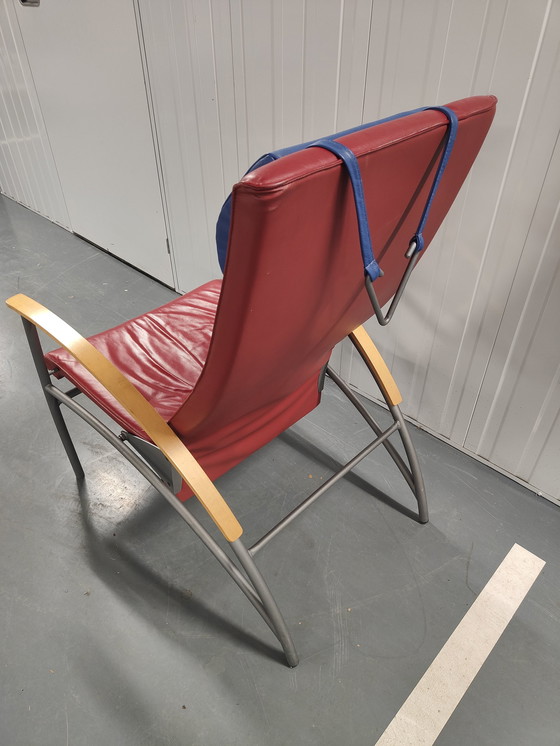 Image 1 of Ledersessel The Sit Chair von Kebe Danmark aus den 1980er Jahren.