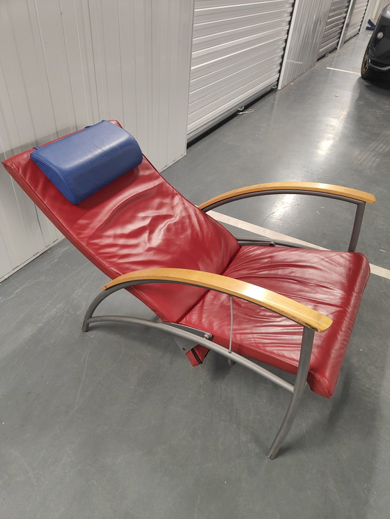 Image 1 of Ledersessel The Sit Chair von Kebe Danmark aus den 1980er Jahren.