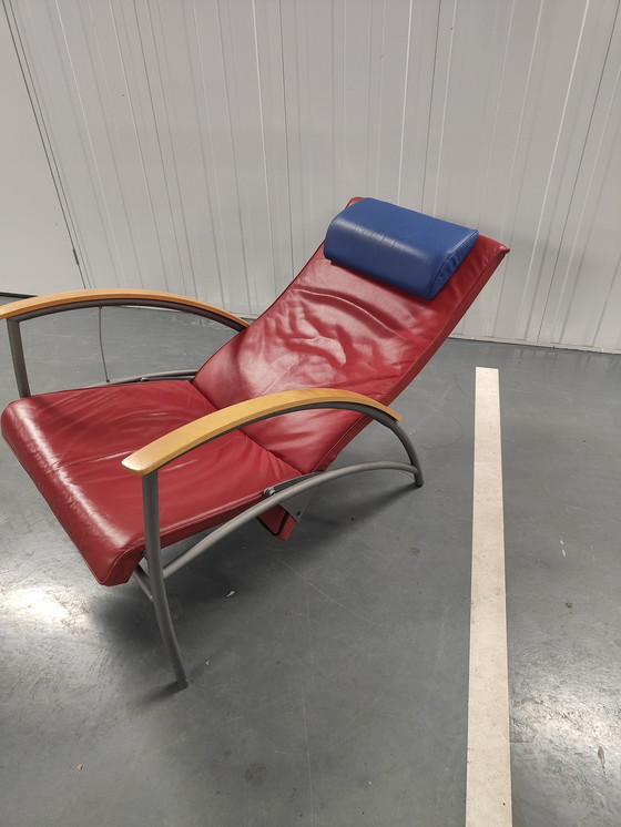 Image 1 of Ledersessel The Sit Chair von Kebe Danmark aus den 1980er Jahren.