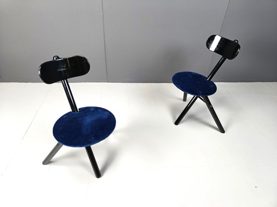 Image 1 of Paar klappbare Hocker von Calligaris, 1990er Jahre