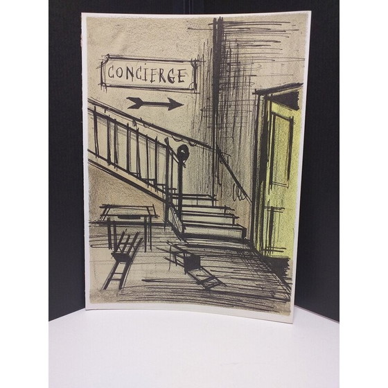 Image 1 of Klassische Lithographie "Concierge" von Bernard Buffet für Mourlot, 1967