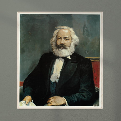 Poster Willi Sitte: Portrait von Karl Marx, 1982