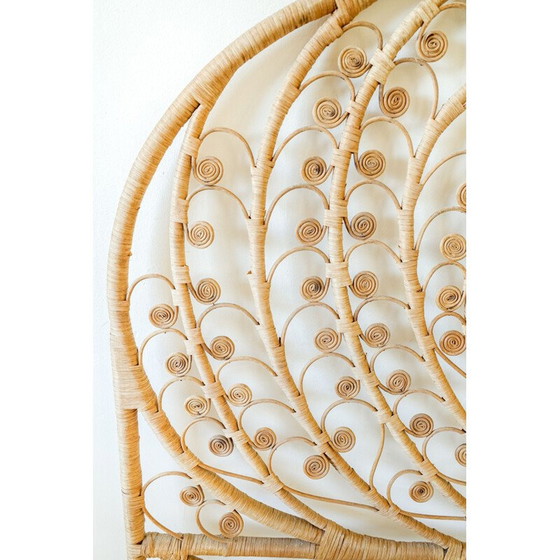 Image 1 of Vintage-Kopfteil "Pfauenherz" aus Weide, 1960