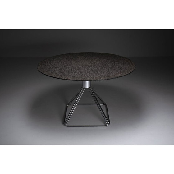 Image 1 of Novalux modernes Esstischset aus verchromtem Stahldraht von Rudi Verelst, 1970