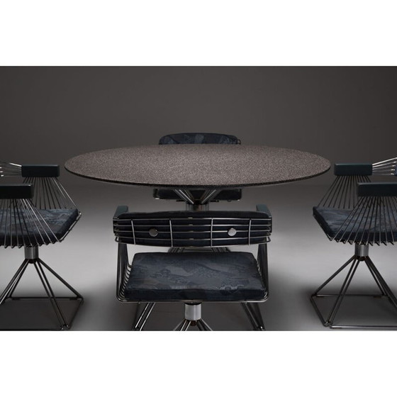 Image 1 of Novalux modernes Esstischset aus verchromtem Stahldraht von Rudi Verelst, 1970