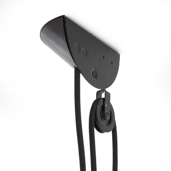 Image 1 of Vintage-Kronleuchter aus schwarzem Metall und Kunststoff von Enzo Mari für Artemide, Italien 1970