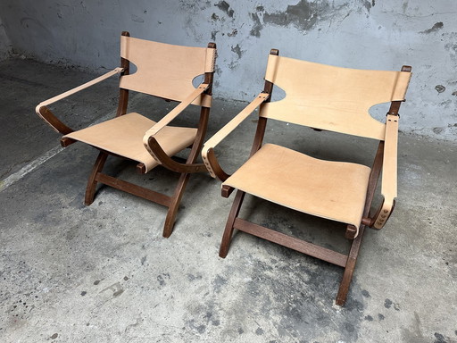 Skandinavisches Vintage-Set Safari-Stühle von Poul Hundevad für Vamdrup