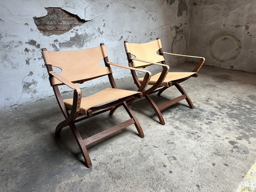 Skandinavisches Vintage-Set Safari-Stühle von Poul Hundevad für Vamdrup