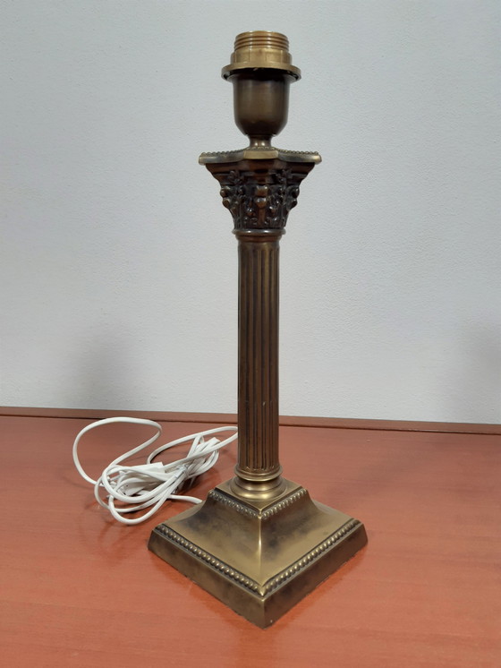 Image 1 of Tischlampe mit Original-Lampenschirm, Klassische Bronze (Frantzen)