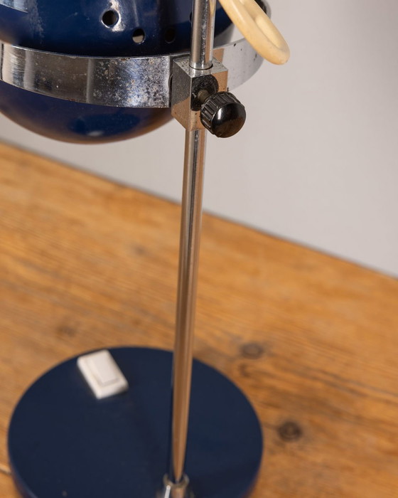 Image 1 of Blaue Eye Ball Tischlampe von Goffredo Reggiani, 1970er Jahre