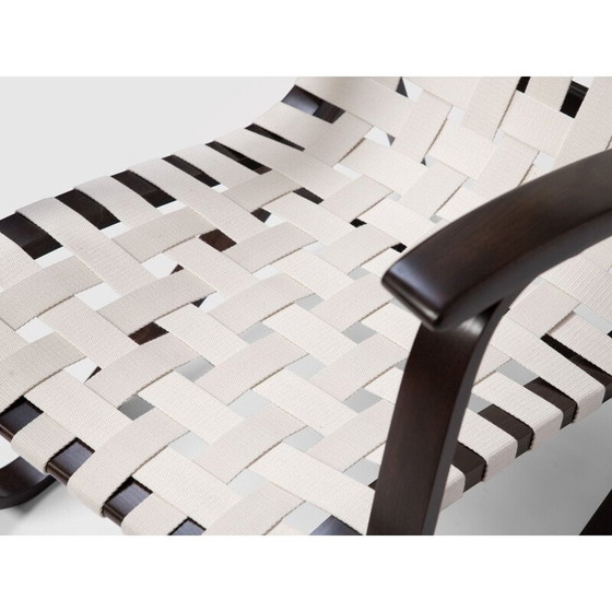 Image 1 of Ein Paar Vintage-Sessel aus Buchenholz und Segeltuchgurten von J. Vanek für Up Zavody, Tschechoslowakei 1930