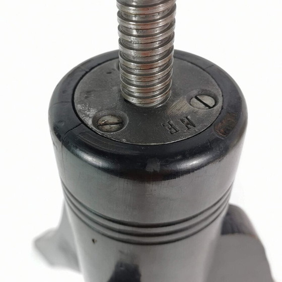 Image 1 of Vintage Art Deco Klavierhocker aus Buchenholz und Leder, Deutschland 1930