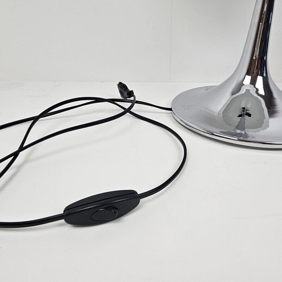 Image 1 of Vintage Pilz Tischlampe in Chrom, Italien 1970