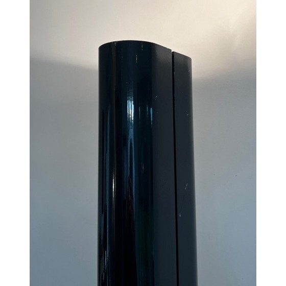 Image 1 of Vintage Megaron hallogen Stehleuchte aus schwarz lackiertem Metall von Gianfranco Frattini
