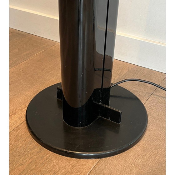 Image 1 of Vintage Megaron hallogen Stehleuchte aus schwarz lackiertem Metall von Gianfranco Frattini