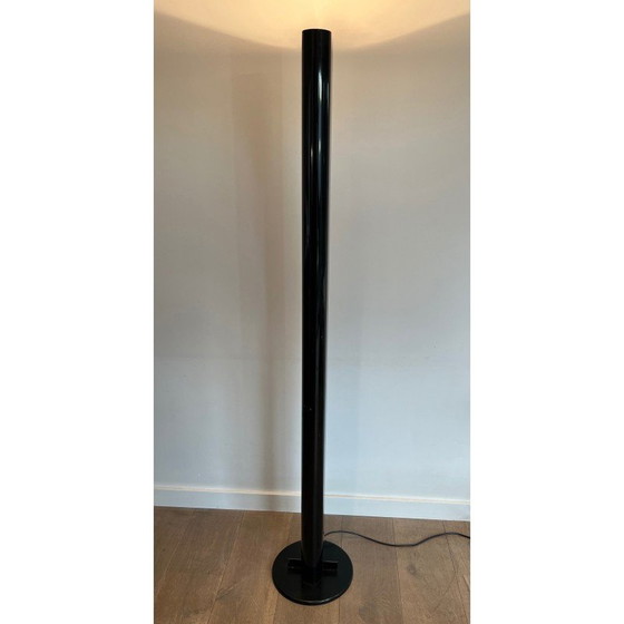 Image 1 of Vintage Megaron hallogen Stehleuchte aus schwarz lackiertem Metall von Gianfranco Frattini