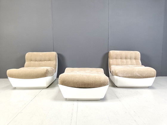 Image 1 of Paar Space Age Lounge Chairs, 1960er Jahre