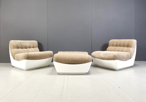 Paar Space Age Lounge Chairs, 1960er Jahre