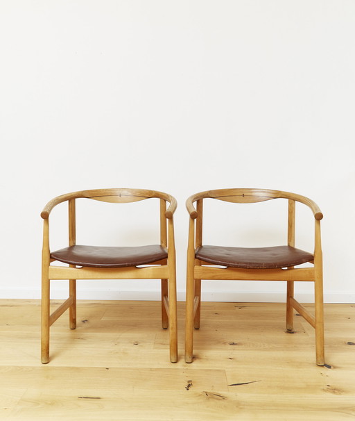 Pair Hans J.Wegner PP203 "First Chair" for PP Møbler