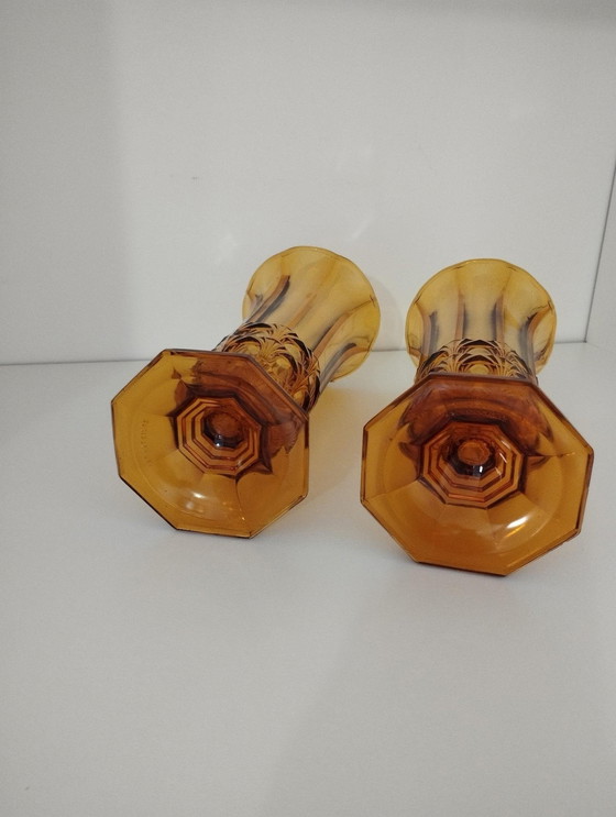 Image 1 of Paar Art Deco Vase, Cristallerie Du Val-Saint-Lambert 1930