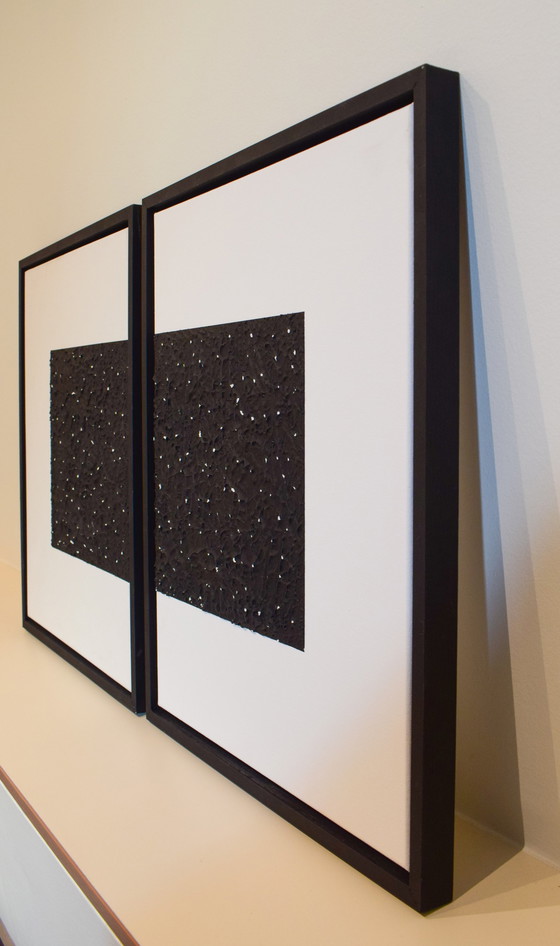 Image 1 of 2x Strukturierte Kunst