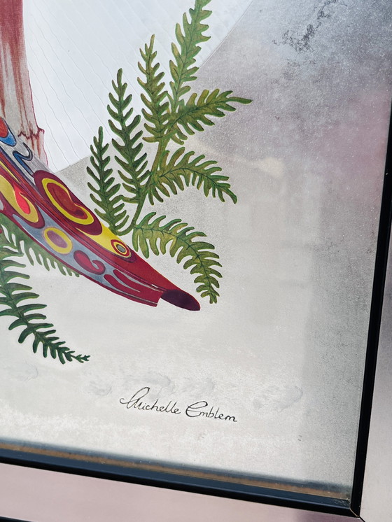 Image 1 of Gemälde Von Michel Emblem "Mohnblume Nymphe"