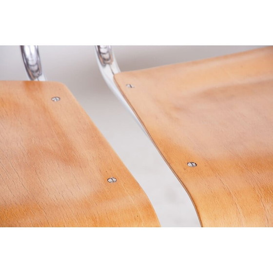 Image 1 of Satz von 4 Stühlen aus Chrom und Buchenholz von Mart Stam, 1930