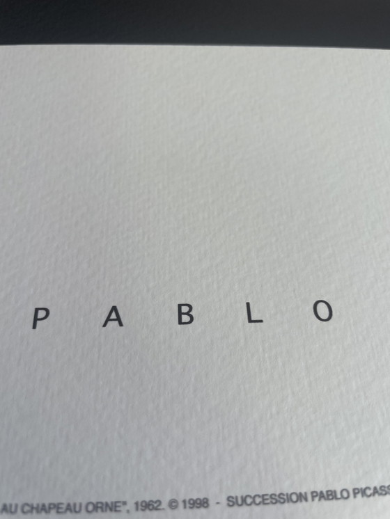 Image 1 of Pablo Picasso (1881-1973), Femme au Chapeau Orne, 1962, Copyright 1998 Succession Pablo Picasso SOFAM, Belgique, Printed in Ital