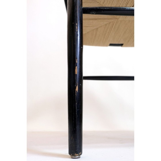 Image 1 of Vintage-Stuhl aus gebeiztem Holz und Seil, 1970