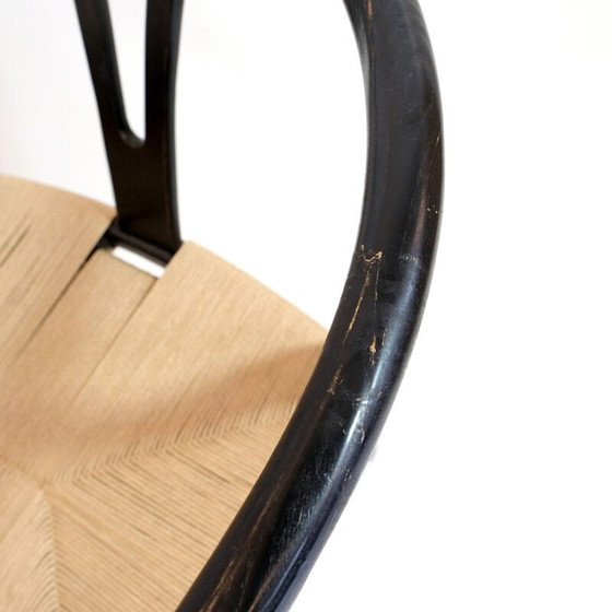 Image 1 of Vintage-Stuhl aus gebeiztem Holz und Seil, 1970